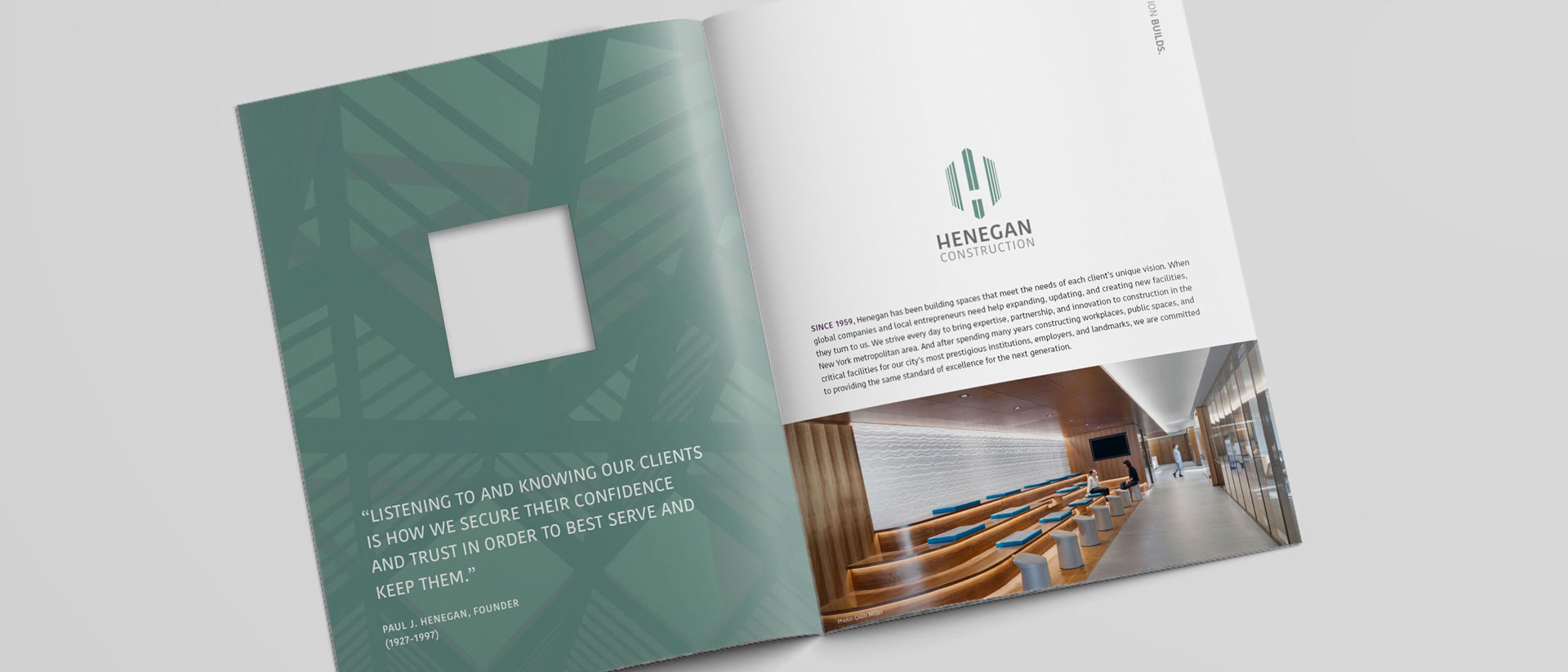 Collateral Branding for Henegan Construction New York