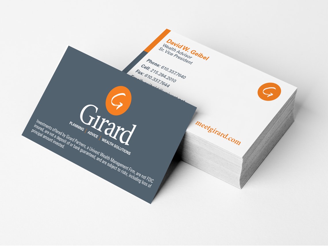 Business Card Brand Design Girard Wealth Partners