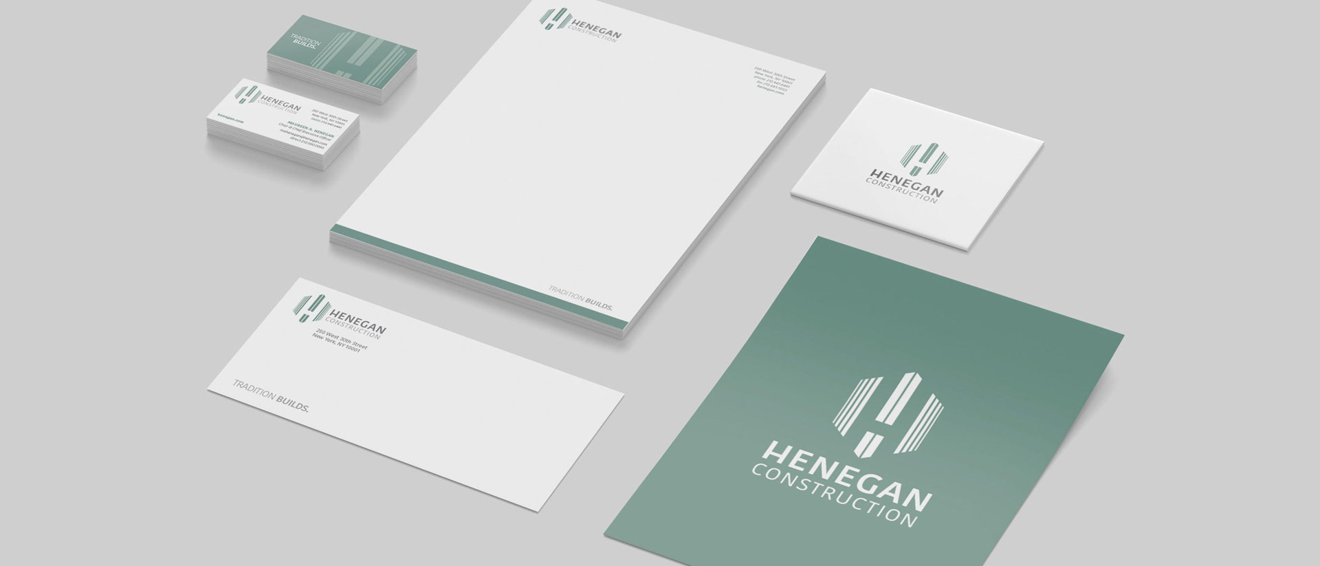 Brand Collateral Design for Henegan Construction New York