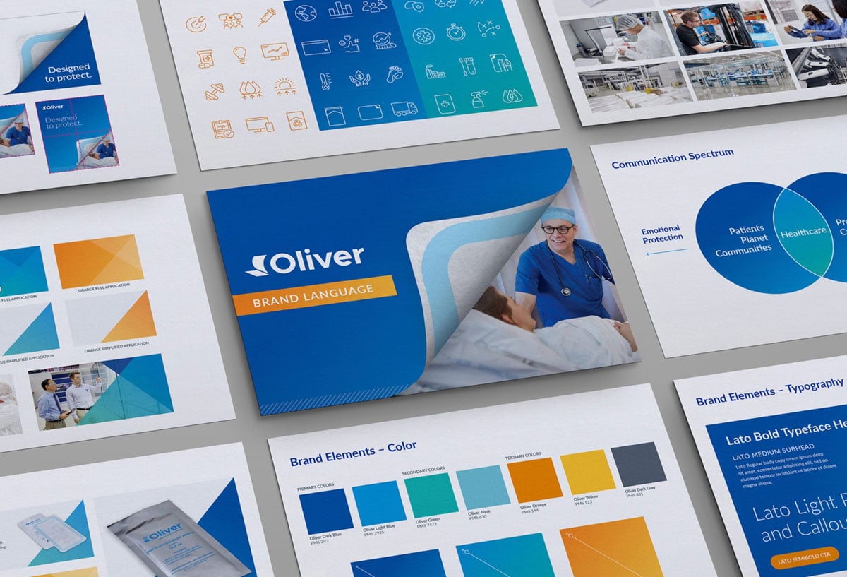 Oliver Healthcare Packaging - Rebrand Collateral