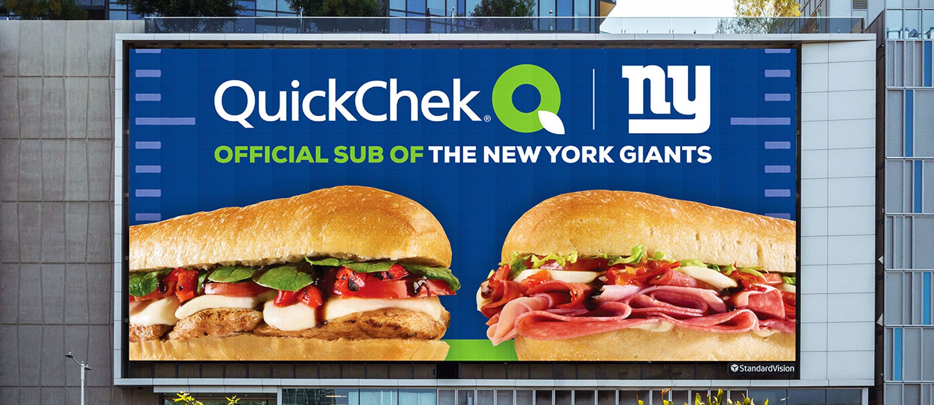Out of Home Advertising - QuickChek: The Official Sub of The New York Giants Billboard