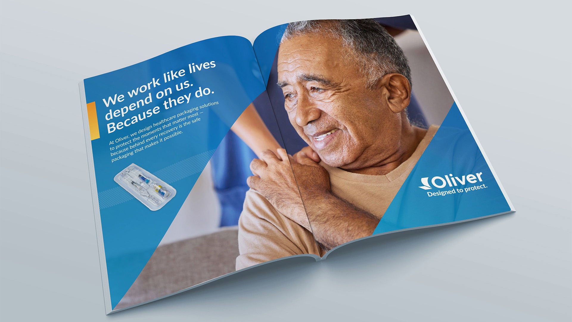 Oliver Healthcare Packaging - Editorial Spread - Protecting the Moments that Matter Campaign